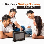 Wooden Savings Box for Kids & Adults